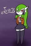 bottomwear clothed clothing evil_face female green_hair hair hands_behind_back jacket legwear long_hair looking_at_viewer not_furry red_eyes skirt smile solo thigh_highs topwear kuperseeper nintendo pokemon gardevoir generation_3_pokemon humanoid pokemon_(species) 2021 character_name flat_colors hi_res