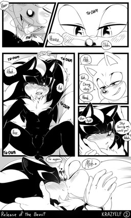 after_glow after_sex afterglow anthro anus black_nose blush blush_lines breath chest_tuft clothing dialogue duo ear_blush fluffy fluffy_chest gloves handwear kiss_on_lips kissing male male/male panting quills_(anatomy) speech_bubble text tuft krazyelf sega sonic_the_hedgehog_(series) shadow_the_hedgehog sonic_the_hedgehog eulipotyphlan hedgehog mammal 3:5 absurd_res black_and_white comic english_text hi_res monochrome