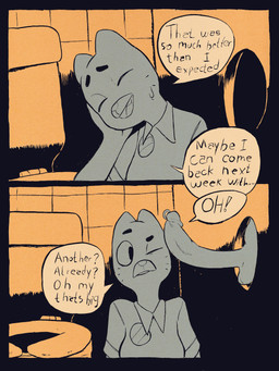 after_sex anthro bathroom dialogue female female_focus genital_piercing genitals glory_hole imminent_sex penis penis_piercing piercing prince_albert_piercing public_restroom restroom_stall solo_focus speech_bubble surprised text toilet ev_bright cartoon_network the_amazing_world_of_gumball nicole_watterson domestic_cat felid feline felis mammal 3:4 absurd_res comic english_text hi_res