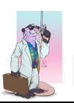 aloha_shirt anthro briefcase clothing eyewear gun holding_briefcase male pattern_clothing pattern_shirt pattern_topwear ranged_weapon shirt simple_background smile solo sunglasses topwear weapon mgferret orin_(softdiamond) mammal mustelid otter 2018 hi_res signature