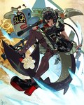 anthro beverage black_clothing black_dress black_hair clothing coffee coffee_mug colored_nails dress duo female fish_tail footwear glowing glowing_eyes hair high_heels holding_object holding_plate holding_weapon ice legwear looking_at_viewer looking_down looking_down_at_viewer low-angle_view machine maid_headdress maid_uniform nails pantyhose puffy_sleeves red_eyes red_nails shark_tail shoes short_hair short_sleeves uniform weapon alex_ahad mihoyo zenless_zone_zero ellen_joe_(zzz) sharkboo animal_humanoid bangboo fish fish_humanoid humanoid marine marine_humanoid robot shark_humanoid thiren 2024 digital_drawing_(artwork) digital_media_(artwork) hi_res watermark
