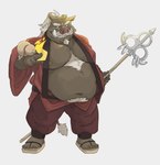 anthro belly big_belly clothing footwear kemono magic male mature_male moobs nipples overweight overweight_male sandals shoes simple_background solo bluewhale127 mammal suid suina sus_(pig) wild_boar 2022 hi_res