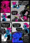 angry anthro apology dialogue eyes_closed female flower group hole_in_wall humor machine male plant rose_(flower) text trio plumfsh undertale undertale_(series) alphys mettaton mettaton_ex undyne android fish lizard marine reptile robot scalie absurd_res artist_name comic english_text hi_res url