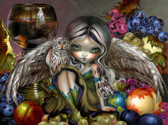 ambiguous_gender beak clothing detailed_background duo eyebrows eyelashes feathers female feral hair lips long_hair looking_at_viewer makeup micro pupils wings jasmine_becket-griffith animal_humanoid avian avian_humanoid bird bird_humanoid humanoid mammal owl owl_humanoid winged_humanoid 2019 dated formal_art painting_(artwork) traditional_media_(artwork) traditional_painting_(artwork)
