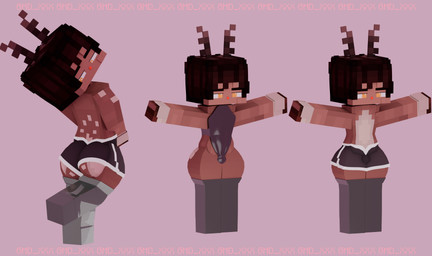 anthro big_butt bodysuit butt clothing femboy horn legwear looking_at_viewer male skinsuit solo standing thick_thighs thigh_highs tight_clothing gimad microsoft minecraft mojang xbox_game_studios deer mammal 3d_(artwork) absurd_res digital_media_(artwork) hi_res