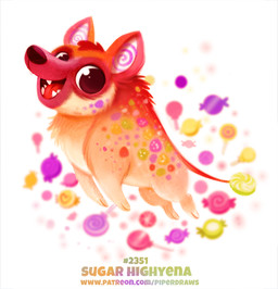 ambiguous_gender brown_eyes candy dessert fangs feral food fur humor lollipop open_mouth orange_body orange_fur pun purple_body purple_fur red_body red_fur simple_background solo tan_body tan_fur teeth text visual_pun white_background yellow_body yellow_fur piper_thibodeau hyena mammal spotted_hyena digital_media_(artwork) digital_painting_(artwork) painting_(artwork) url