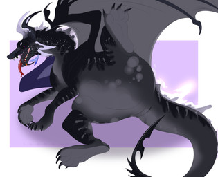 ambiguous_gender belly big_belly blade claws crystal duo featureless_crotch feet feral fire flaming_hair flaming_mane horn huge_belly null oral_vore paws pseudo_hair pseudo_mane scales solo_focus spines spread_legs spreading swallowing tail tail_blade toe_claws tongue tongue_out vore weapon_tail wings nenhae mythology dragon mythological_creature mythological_scalie scalie absurd_res full-length_portrait hi_res portrait