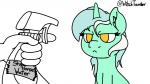 disembodied_hand duo female feral frown hair horn inner_ear_fluff simple_background spray_bottle text tuft unimpressed white_background yellow_eyes witchtaunter friendship_is_magic hasbro my_little_pony mythology lyra_heartstrings_(mlp) equid equine mammal mythological_creature mythological_equine unicorn 16:9 2016 2d_animation animated english_text frame_by_frame hi_res motion_tweening short_playtime watermark widescreen