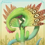 ambiguous_gender blep cactus claws feral long_tail plant smile solo tail tongue tongue_out winged_arms wings krocodilian elemental_creature flora_fauna hybrid 1:1 hi_res