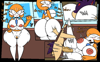 4_panel_comic anthro areola balls big_breasts big_butt big_penis biped black_eyes blush blush_lines breasts butt closed_smile clothing dialogue duo exclamation_point eyebrows eyelashes eyes_closed female fingers fur genitals hair hand_on_butt heart_symbol humanoid_genitalia humanoid_penis looking_back lying male male/female motion_lines mouth_closed nipples nude open_mouth open_smile penetration penile penile_penetration penis profanity question_mark sex smile sound_effects standing talking_to_another text tongue vaginal vaginal_penetration vein veiny_penis vulva white_heart white_sclera white_text wide_hips luanctoons nintendo pokemon gina_(luanctoons) quill_(luanctoons) gardevoir generation_2_pokemon generation_3_pokemon humanoid pokemon_(species) quilava 2026 absurd_res comic digital_media_(artwork) english_text hi_res pixel_(artwork)