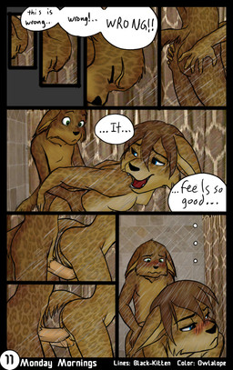 adolescent adolescent_on_adolescent anthro anus bath bathroom blush breasts brown_body brown_fur brown_hair butt butt_grab dialogue duo ellipsis erection exclamation_point female female_penetrated from_behind_position fur genitals hair half-closed_eyes hand_on_butt humanoid_genitalia humanoid_penis humanoid_vulva imminent_sex inside intraspecies male male/female male_penetrating male_penetrating_female narrowed_eyes nipples nude open_mouth penetration penile penile_penetration penis penis_in_vagina sex shallow_penetration shower shower_sex shy sibling_incest smile squeezing text vaginal vaginal_penetration vulva water wet wide_eyed young young_anthro young_female young_male young_on_young black-kitten owlalope sebastien_(black-kitten) serah_(black-kitten) felid feline lynx mammal 2015 artist_collaboration brown_theme comic english_text hi_res brother_(lore) brother_and_sister_(lore) incest_(lore) sibling_(lore) sister_(lore) twincest_(lore) twins_(lore)