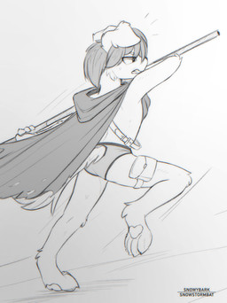 briefs cloak clothing fightig floppy_ears jumping male pawpads paws solo underwear snowybark snowdrift_(snowstormbat) border_collie canid canine canis collie domestic_dog herding_dog mammal pastoral_dog sheepdog absurd_res hi_res sketch