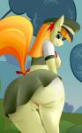 anthro big_breasts breasts clothed clothing clothing_aside female genitals nipples outside panties panties_aside pussy raised_tail solo tail underwear underwear_aside upskirt huckser friendship_is_magic girl_scout hasbro my_little_pony ginger_snap_(mlp) equid equine mammal 5:8 absurd_res hi_res