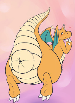 1_horn 3_fingers 3_toes abstract_background ambiguous_gender animal_genitalia antennae_(anatomy) anthro anus anus_focus bedroom_eyes big_anus biped blue_body blush bottom_heavy butt claw_fingers claw_toes cloaca countershade_tail countershade_torso countershading emanata feet feral fingers genitals grey_eyes heart_symbol horn huge_anus hyper hyper_anus looking_at_viewer looking_back looking_back_at_viewer membrane_(anatomy) membranous_wings monobutt narrowed_eyes null orange_body pose puffy_anus rear_view rounded_snout scales seductive semi-anthro simple_background snout solo tail tailbutt tan_body tan_countershading tan_scales tapering_tail thick_tail three-quarter_view toes toony ventral_scales wide_crotch wings miradrgn nintendo pokemon dragonite generation_1_pokemon pokemon_(species) 2022 flat_colors hi_res
