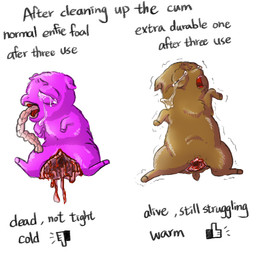 abuse advertisement after_rape after_sex blood blood_from_vagina blood_in_pussy bodily_fluids brown_body brown_fur child_abuse corpse crying death eyes_closed female feral fur gaping gaping_vagina genitals gore grotesque_death guts intestines lying neonate on_back open_mouth organs pain pink_body pink_fur shaking simple_background suffering tears text trembling vulva white_background young young_female young_feral yellowcottoncandy030 fluffy_pony fluffy_pony_(species) mammal 1:1 2025 digital_media_(artwork) english_text hi_res shaded