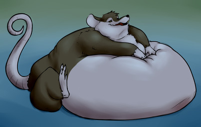 anthro belly big_belly blue_background gluttony huge_belly male morbidly_obese morbidly_obese_anthro morbidly_obese_male obese obese_anthro obese_male overweight overweight_anthro overweight_male simple_background sitting solo saphiros charlotte's_web hanna-barbera templeton_(charlotte's_web) mammal murid murine rat rodent 2013