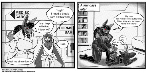 all_fours bdsm bit_gag bondage bone boots bound buttplug buttplug_tail claws clothing coat dialogue eyewear facial_piercing fake_tail footwear gag glasses gloves grin hair handwear inside lab_coat latex long_hair mane multi_arm multi_limb nose_piercing nose_ring paw_gloves petplay piercing plug plug_(sex_toy) ring_piercing roleplay science_fiction sex_toy sharp_teeth ship shoes slightly_chubby smile speech_bubble teeth text time_skip topwear vehicle watercraft wings masterzoroark666 arthropod chelicarae insect lepidopteran moth comic english_text greyscale halftone hi_res monochrome url