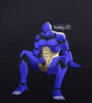 3_toes abs absurd_res animal_genitalia animal_penis anthro armor arthropod beetle beetle_humanoid bloody_roar claws erection feet genital_slit genitals hi_res humanoid insect jerking konami looking_at_viewer male masturbation muscular muscular_anthro muscular_male nude pecs penis purple_penis sitting sitting_on_ground solo stun_(bloody_roar) teratophilia thrust_lines toe_claws toes unusual_anatomy unusual_genitalia unusual_penis voidteeth