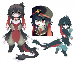 ambiguous_anthro ambiguous_gender anthro bell bell_collar belly blue_body blue_fur clothed clothed_ambiguous clothed_anthro clothing collar collar_only countershading cowlick dipstick_tail feet fingerless_(marking) floppy_ears front_view fur green_body green_fur hair hat headgear headwear kemono leg_markings lop_ears markings multicolored_body multicolored_ears multicolored_fur multicolored_tail necktie nude office_clothing open_mouth pupils red_belly red_body red_collar red_countershading red_ears red_eyes red_fur red_necktie red_tail short_hair simple_background smile socks_(marking) solo standing tail tail_markings teal_body teal_fur teal_hair teal_tail toeless_(marking) two_tone_ears white_background white_body white_ears white_fur white_pupils white_tail_tip jejejunum mythology canid canine dragon furred_dragon furred_scalie hybrid mammal mythological_creature mythological_scalie scalie 2025 digital_media_(artwork) digital_painting_(artwork) full-length_portrait hi_res multiple_images painting_(artwork) portrait