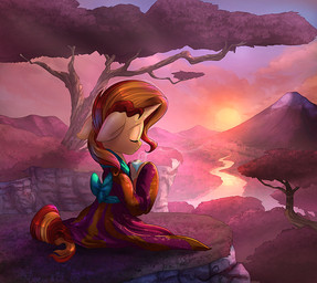 anthro asian_clothing beverage clothed clothing cloud container cup detailed_background east_asian_clothing eyes_closed female hair horn japanese_clothing kimono landscape mountain multicolored_hair nature outside plant river sky solo sun sunset tree two_tone_hair unicorn_horn tsitra360 vest_(artist) equestria_girls hasbro my_little_pony mythology sunset_shimmer_(eg) equid equine mammal mythological_creature mythological_equine unicorn 2017