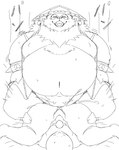 anal anal_penetration anthro anthro_penetrating anthro_penetrating_human asian_conical_hat balls barazoku belly bodily_fluids clothing cum cum_in_ass cum_inside duo erection genital_fluids genitals hat headgear headwear human_on_anthro human_penetrated interspecies male male/male male_penetrated male_penetrating male_penetrating_male nipples nude obese obese_anthro obese_male orgasm overweight overweight_anthro overweight_dom overweight_male overweight_top penetration penile penile_penetration penis penis_in_ass piledriver_position sex size_difference smaller_penetrated sigenoya takotyutyu mihoyo zenless_zone_zero pan_yin_hu bear giant_panda human mammal thiren 2025 absurd_res hi_res monochrome