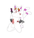 anthro bodily_fluids cum ejaculation fur genital_fluids male male/male solo white_body white_fur karurvn epic_games fortnite nyanja_(fortnite) domestic_cat felid feline felis mammal absurd_res hi_res