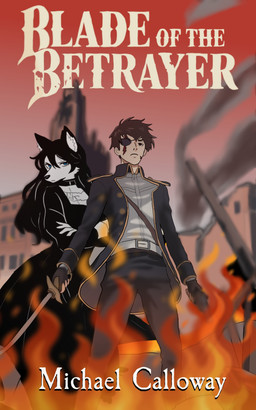 anthro black_hair blue_eyes bottomwear brown_hair city clothing duo ears_up eye_patch eyebrows eyewear female fire fur hair looking_at_viewer male outside ruins scar skirt smoke text white_body white_fur gorgonwriting human mammal absurd_res cover hi_res