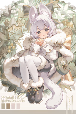 boots cape christmas_wreath clothing coat female footwear grey_eyes hair markings shoes solo spots spotted_hair spotted_markings spotted_tail tail tail_markings topwear young young_female young_humanoid cloneko_(zelmeledf2) animal_humanoid felid felid_humanoid humanoid mammal mammal_humanoid pantherine pantherine_humanoid snow_leopard_humanoid 2025 hi_res