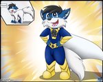 anthro feral hero male solo superhero cloufy dc_comics dc_universe lucky_wolf shazam canid canine canis mammal wolf hi_res