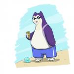 3_toes anthro beach bottomwear clothed clothing d: dessert eyewear feet food frown holding_food holding_object ice_cream ice_cream_cone male open_frown open_mouth parody pokemorph purple_body purple_skin seaside shorts simple_background sky solo sunburn sunglasses toes topless white_background unknown_artist disney lilo_and_stitch nintendo pokemon ice_cream_man_(lilo_and_stitch) generation_1_pokemon pokemon_(species) snorlax 1:1 crossover hi_res