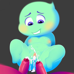 after_sex anus areola blue_eyebrows blush bodily_fluids breasts buckteeth butt butt_from_the_front cheek_spots clitoris cum cum_in_ass cum_in_vagina cum_inside cum_on_belly cum_on_body cum_on_butt cum_on_vulva cum_string cumshot ejaculation eyebrows faceless_character faceless_male feet female female_focus foreskin front_view frown genital_fluids genitals glans green_body grey_background group hands_behind_back humanoid_genitalia humanoid_penis humanoid_vulva iris light looking_at_genitalia looking_at_self looking_at_vulva looking_down male male/female medium_breasts multicolored_vulva navel nipples noseless not_furry nude partially_retracted_foreskin penis pink_areola pink_nipples pink_vulva pupils purple_eyes reclining red_body red_glans red_penis simple_background solo_focus soul spots teeth two_tone_vulva vulva yellow_spots lonbluewolf disney pixar soul_(pixar) 22_(soul) humanoid spirit 1:1 2021 colored digital_media_(artwork) full-length_portrait hi_res lighting portrait