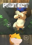 forest male plant speech_bubble text tree darrow0 nintendo pokemon kuro_(darrow) yuel generation_2_pokemon pokemon_(species) quilava comic english_text hi_res