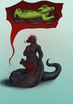 2_penises anthro apode big_penis duo genitals huge_penis hyper hyper_genitalia hyper_penis legless male male/male multi_genitalia multi_penis oral_vore penile_spines penis serpentine size_difference soft_vore unusual_anatomy unusual_genitalia unusual_penis vore wet tafy_tail canid canine canis draconcopode hybrid mammal naga reptile scalie snake wolf absurd_res hi_res