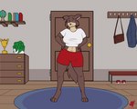 anthro bouncing_breasts breasts dancing female looking_at_viewer solo wagging_hips harkrun beastars juno_(beastars) canid canine canis mammal wolf 5:4 animated frame_by_frame short_playtime