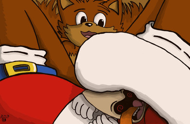 anthro duo feet machine macro male male/male clb91 classic_sonic_(universe) sega sonic_the_hedgehog_(series) dr._eggman miles_prower canid canine fox human mammal robot