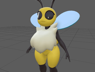 animated_gif antennae_(anatomy) anthro arthropod_abdomen big_breasts big_butt biped black_body bouncing bouncing_breasts breast_drop breasts butt female fluffy insect_wings neck_tuft nipples non-mammal_breasts shortstack side_boob slightly_chubby solo thick_thighs tuft wings yellow_body forbiddenknights2 bug_fables moonsprout_games vi_(bug_fables) apis_mellifera arthropod bee honey_bee hymenopteran insect 3d_(artwork) 3d_animation animated digital_media_(artwork) short_playtime unfinished widescreen
