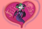 anthro breasts cleavage clothed clothing cosplay female heart_symbol holidays solo cybert capcom darkstalkers halloween tiny_toon_adventures warner_brothers fifi_la_fume morrigan_aensland demon mammal mephitid skunk absurd_res hi_res