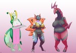 after_transformation anthro apron apron_only baking_tray big_breasts breast_growth breasts canid canine canis clothing colored diethyl expansion female fur gender_transformation generation_5_pokemon green_body group growth hand_on_breast hand_on_face happy hi_res mammal mind_alteration mtf_transformation nintendo pokemon pokemon_(species) red_body rose_(n4ckl3) scolipede sequence serperior slightly_chubby species_transformation surprised_expression tail tail_growth thick_thighs thigh_expansion torn_clothing transformation translucent trio volcarona white_body white_fur wing_growth wings wolf