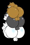 anthro backsack balls bearstack belly big_butt butt butt_focus butt_stack genitals group male male/male trio filthyopossum cartoon_network we_bare_bears grizzly_(we_bare_bears) ice_bear_(we_bare_bears) panda_(we_bare_bears) bear brown_bear giant_panda grizzly_bear mammal polar_bear ursine hi_res