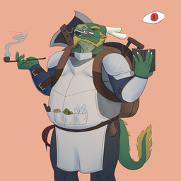anthro armor beard belly big_belly bottomwear clothed clothing facial_hair fur horn laugh male open_mouth simple_background solo tail teeth topwear weapon zachsroom dungeons_and_dragons hasbro mythology wizards_of_the_coast dragon dragonborn_(dnd) mythological_creature mythological_scalie scalie 1:1 absurd_res digital_media_(artwork) hi_res