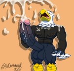 4_fingers anthro athletic athletic_anthro athletic_male balls beak big_balls big_penis blue_body blue_feathers bodily_fluids bottomless bottomless_anthro bottomless_male clothed clothing cum cumshot ejaculation erection eyes_closed feathers fingers genital_fluids genitals huge_balls huge_penis hyper hyper_genitalia hyper_penis jacket leather leather_clothing leather_jacket leather_topwear male masturbation multicolored_body multicolored_feathers muscular muscular_anthro muscular_male muscular_thighs non-mammal_balls open_mouth penile penile_masturbation penis simple_background solo tongue topwear two_tone_body two_tone_feathers vein veiny_penis white_body white_feathers doritohead animal_crossing nintendo apollo_(animal_crossing) accipitrid accipitriform avian bald_eagle bird eagle sea_eagle 2023 artist_name dated digital_drawing_(artwork) digital_media_(artwork) hi_res signature