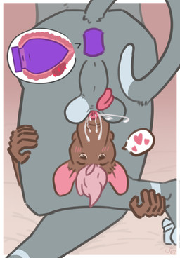 anal anal_penetration anthro backsack balls balls_deep blush blush_lines bodily_fluids buttplug buttplug_in_ass buttplug_insertion cum cum_from_nose cum_in_mouth cum_in_nose cum_inside cum_on_penis cutaway duo genital_fluids genitals hair internal internal_anal male male/male object_in_ass penetration penis pink_hair plug_(sex_toy) plug_insertion prostate prostate_stimulation sex_toy sex_toy_in_ass sex_toy_insertion joeguy felid feline mammal murid murine rat rodent hi_res
