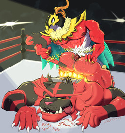 ahegao anal anal_penetration anthro anthro_on_anthro anthro_penetrated anthro_penetrating anthro_penetrating_anthro armpit_hair ass_up back_hair barazoku big_butt big_muscles big_pecs bodily_fluids body_hair breath butt butt_grab butt_hair camera_flash chest_hair cross-eyed defeat_sex defeated duo erection fangs fighting_ring fucked_silly genitals glistening glistening_body grunting hand_on_butt humanoid_genitalia humanoid_penis looking_pleasured lying male male/male male_penetrated male_penetrating male_penetrating_male moan muscular muscular_arms muscular_male musk musky_butt on_front panting pecs penetration penile penile_penetration penis penis_in_ass pubes public public_sex red_penis sex shlap shlick sound_effects spotlight spotlight_beam sweat sweatdrop sweaty_armpit sweaty_butt sweaty_chest sweaty_legs sweaty_thighs tail tail_pull teeth thick_thighs tongue tongue_out underbite vein veiny_arms veiny_penis wrestling scruffymusk nintendo pokemon pokemon_legends_z-a avian bird felid feline generation_6_pokemon generation_7_pokemon generation_9_pokemon hawlucha incineroar mammal mega_evolution mega_hawlucha pokemon_(species) hi_res