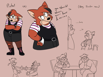 4_fingers adolescent age_difference aged_up alternative_fashion anthro arm_support arms_bent belt belt_buckle black_belt black_boots black_bottomwear black_clothing black_eyeliner black_eyes black_footwear black_highlights black_legwear black_nose black_shirt black_skirt black_stockings black_tank_top black_topwear boots bottomwear breasts brown_clothing brown_gloves brown_handwear brown_shirt brown_t-shirt brown_topwear buckle buckteeth chair closed_frown clothed clothed_anthro clothed_female clothed_male clothing container crossed_arms cup dialogue doorway dot_eyes drinking drinking_straw ear_piercing eye_contact eyeliner female female_anthro fingerless_gloves fingers footwear frown fully_clothed fully_clothed_anthro fully_clothed_female fully_clothed_male fur furniture gloves goth group hair hand_on_own_arm handwear happy highlights_(coloring) holding_container holding_cup holding_object larger_anthro larger_male leaning_on_elbow leaning_on_table legwear looking_at_another luggage_case makeup male male_anthro mouth_closed multicolored_body multicolored_hair nervous nervous_smile older_anthro older_male on_chair open_frown open_mouth orange_body orange_fur piercing shirt shoes short_hair simple_eyes sitting sitting_on_chair size_difference skirt slightly_chubby slightly_chubby_anthro slightly_chubby_female smaller_anthro smaller_female smile smiling_at_another smiling_at_each_other standing stockings t-shirt talking_to_another tan_body tan_inner_ear tan_skin tank_top teeth text topwear torn_clothing torn_legwear torn_stockings trio two_tone_body two_tone_hair white_clothing white_gloves white_handwear white_shirt white_t-shirt white_topwear young young_anthro young_female younger_anthro younger_female insert-thenewbl-here disney goof_troop max_goof pistol_pete pj_(goof_troop) canid canine canis domestic_cat domestic_dog felid feline felis mammal 2025 4:3 digital_drawing_(artwork) digital_media_(artwork) english_description english_text flat_colors hi_res multiple_images brother_(lore) brother_and_sister_(lore) sibling_(lore) sister_(lore)