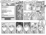 anthro broken_heart caption_box clothing computer dialogue duo electronics email female giving_up_the_ghost male name_drop name_in_dialogue number police police_uniform screen shocked soul soul_release speech_bubble stuttering text text_box time_card uniform rese_y. disney zootopia judy_hopps nick_wilde canid canine fox lagomorph leporid mammal rabbit red_fox true_fox 2016 4:3 comic english_text hi_res