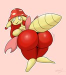 arthropod big_butt blush butt female generation_1_pokemon generation_5_pokemon hambor12 hi_res insect leavanny multicolored_body nintendo nipples open_mouth open_smile parasect pokemon pokemon_(species) red_body simple_background smile thick_thighs wide_hips