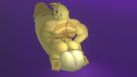 3_toes antennae_(anatomy) anthro anthrofied back_markings backsack balls big_penis biped brown_glans brown_markings brown_pawpads buckteeth butt dipstick_antennae erection feet genitals glans hand_on_hip huge_penis humanoid_genitalia humanoid_penis hyper hyper_genitalia hyper_penis male markings multicolored_antennae muscular muscular_anthro muscular_male pawpads penis purple_background simple_background small_tail solo tail teeth toes deerly_beloved disney lilo_and_stitch reuben_(lilo_and_stitch) alien experiment_(lilo_and_stitch) 16:9 2023 3d_(artwork) digital_media_(artwork) hi_res widescreen