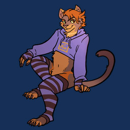 animated_gif anthro blinking clothing femboy fur hand_warmers handwear legwear male orange_body orange_fur solo stockings raemyshu hawkpelt felid feline mammal 1:1 2_frame_animation animated short_playtime
