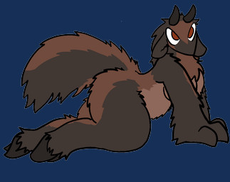all_fours anthro breasts brown_body female female_anthro fluffy fluffy_tail fur hooves horn looking_at_viewer mouthless nude pose red_eyes seductive simple_background solo suggestive tail transparent_background trout_(artist) cocoa_(trout) anteater bovid caprine goat hybrid mammal pilosan xenarthran 2017 aliasing alpha_channel digital_media_(artwork) pinup