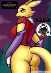 absurd_res anthro bandai_namco bovid butt caprine clothing conditional_dnp cult_of_the_lamb dialogue digimon digimon_(species) female hi_res invalid_tag jcosneverexisted looking_back male mammal massive_monster_(studio) renamon sheep text